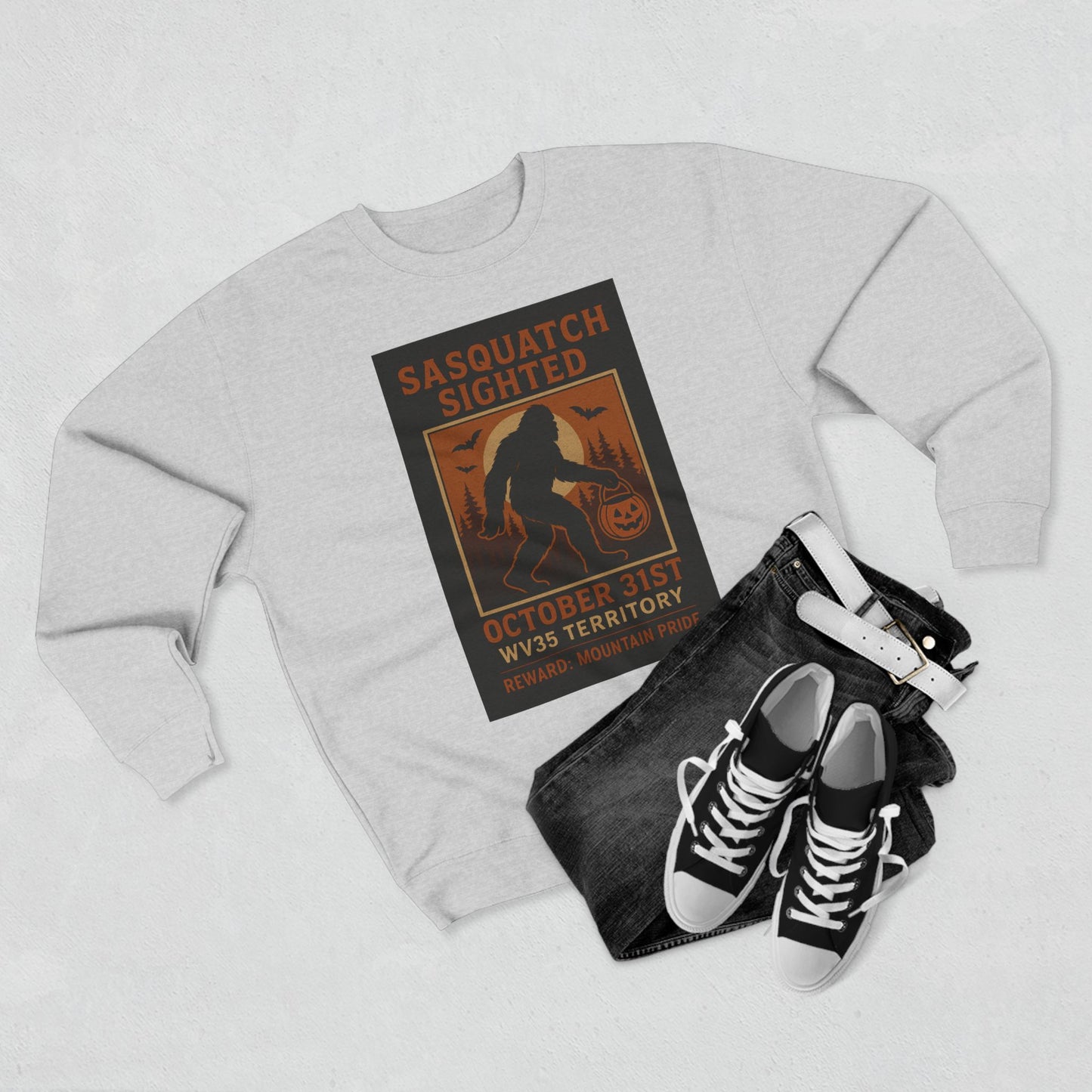 Sasquatch Sighting Sweatshirt, Unisex Crewneck, Halloween Clothing, Cozy Fall Apparel, Funny Gift for Outdoor Lovers, Unique Monster Sweater