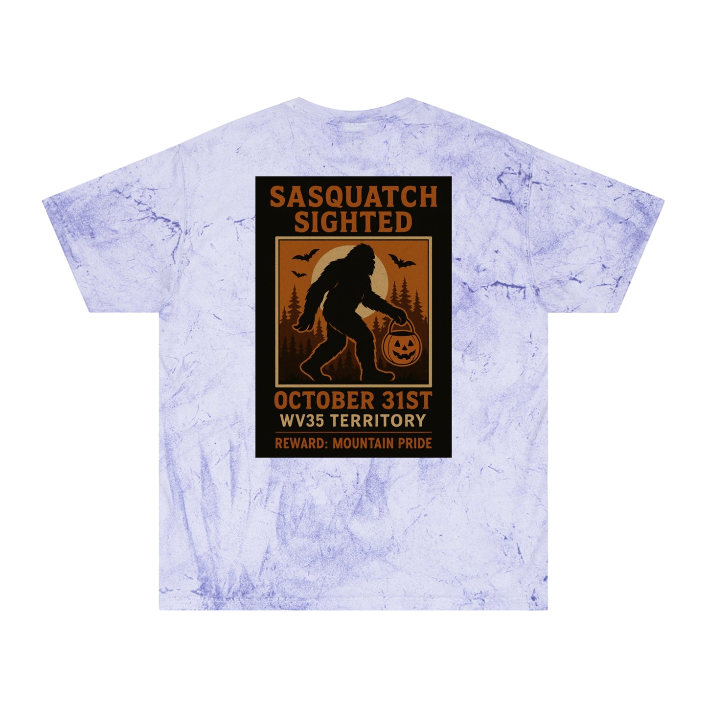 Sasquatch Color Blast T-Shirt, Unisex Graphic Tee, Adventure Shirt, Halloween Gift, Outdoor Wear, Unique Apparel