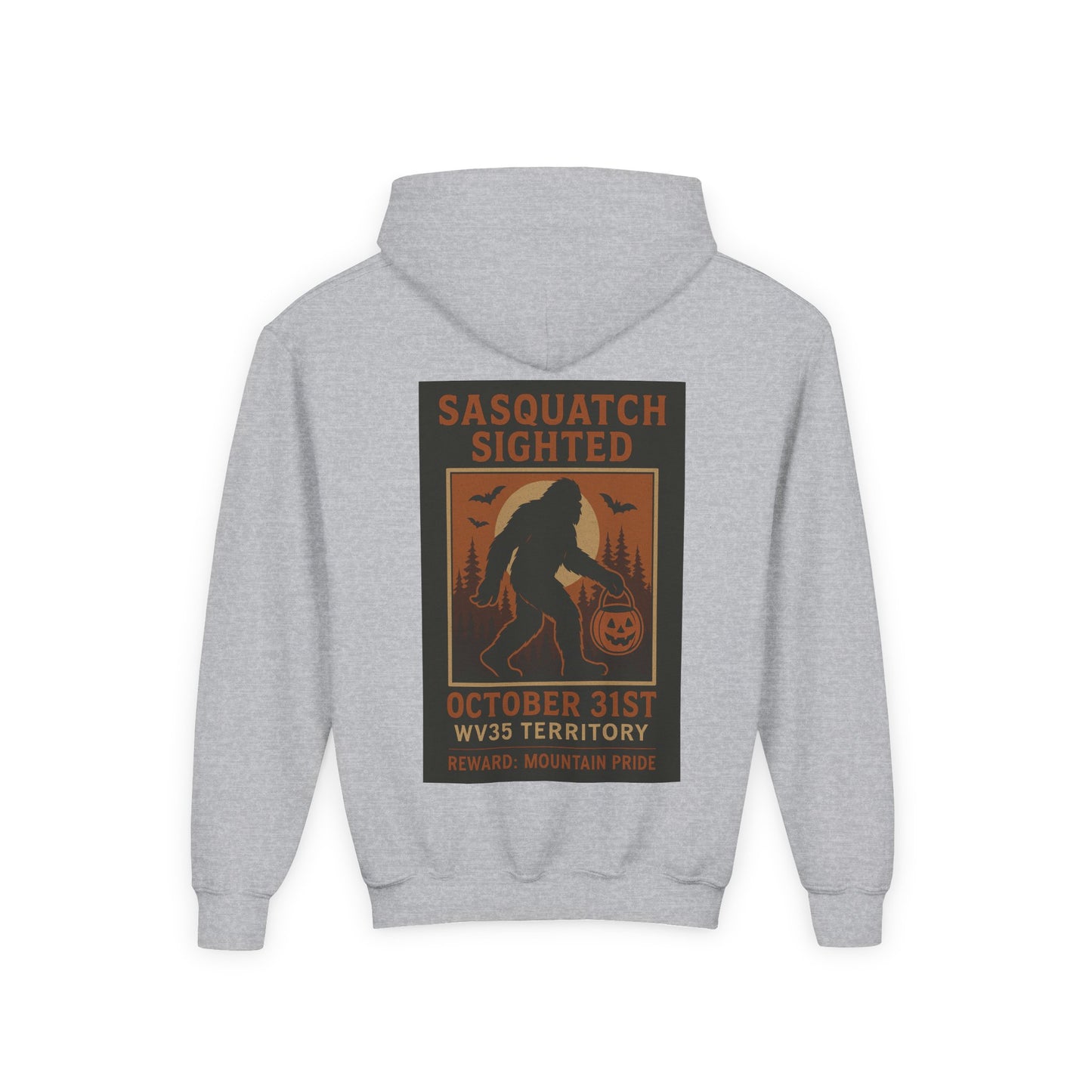 Sasquatch Halloween Hoodie, Youth Sweatshirt, Fall Fashion, Spooky Gift, Outdoor Adventure Apparel, Kids Halloween Costume