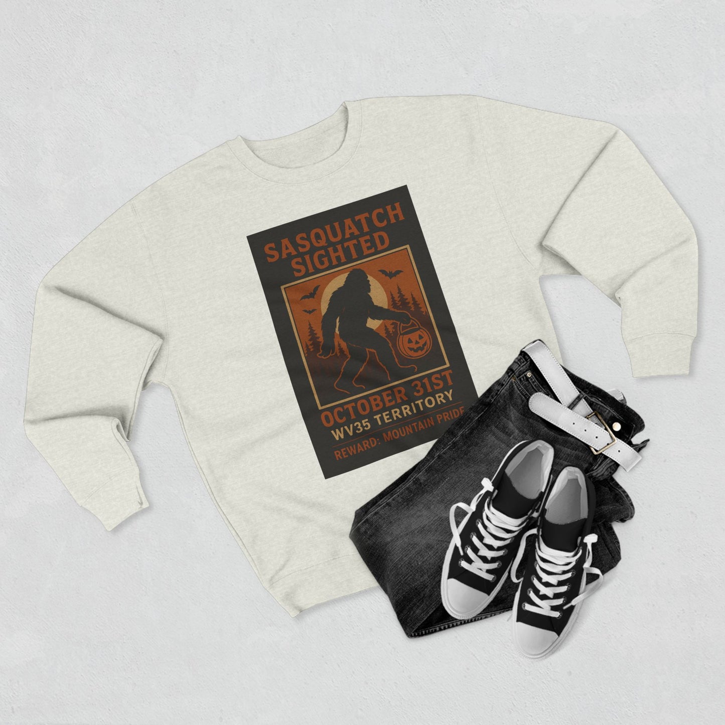 Sasquatch Sighting Sweatshirt, Unisex Crewneck, Halloween Clothing, Cozy Fall Apparel, Funny Gift for Outdoor Lovers, Unique Monster Sweater