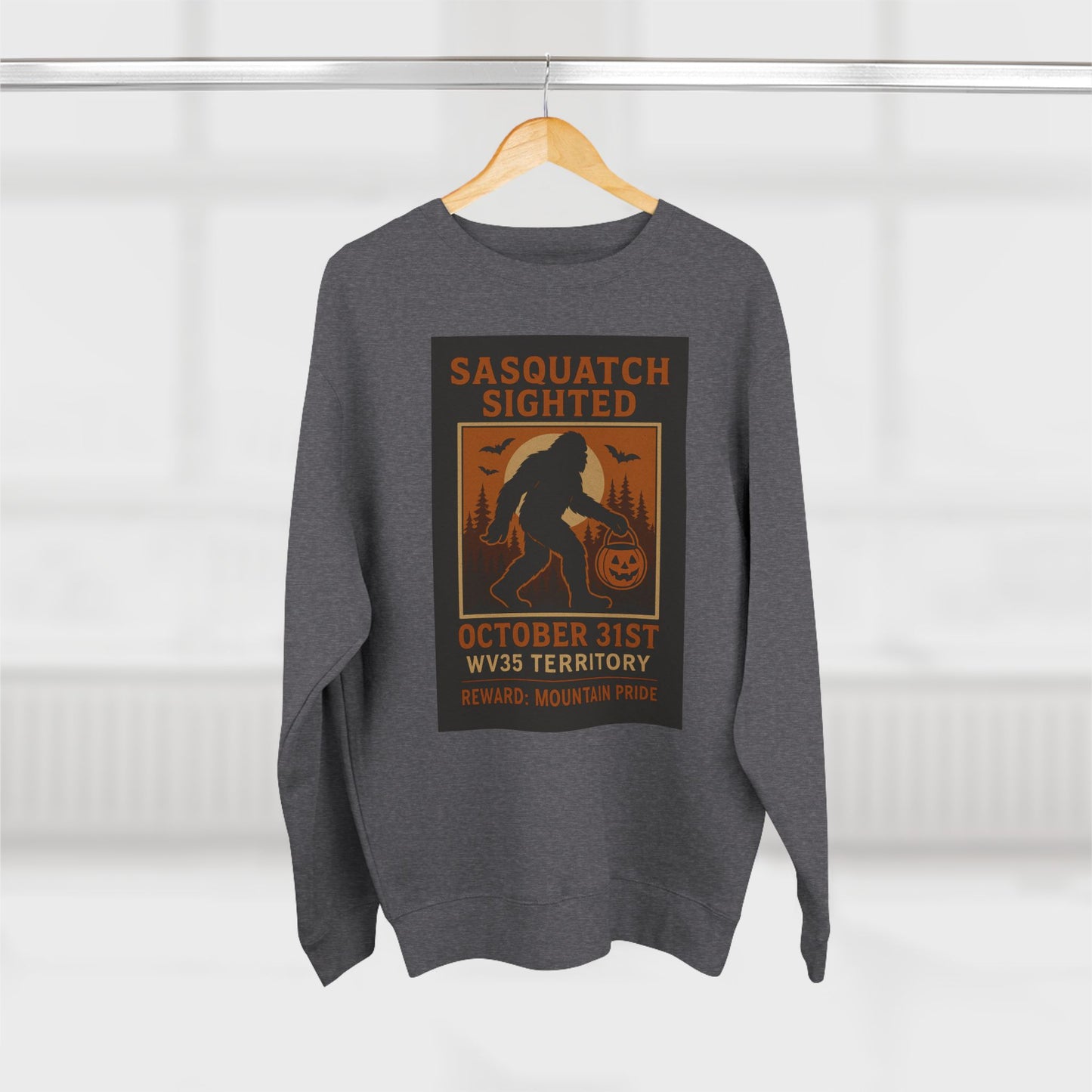 Sasquatch Sighting Sweatshirt, Unisex Crewneck, Halloween Clothing, Cozy Fall Apparel, Funny Gift for Outdoor Lovers, Unique Monster Sweater