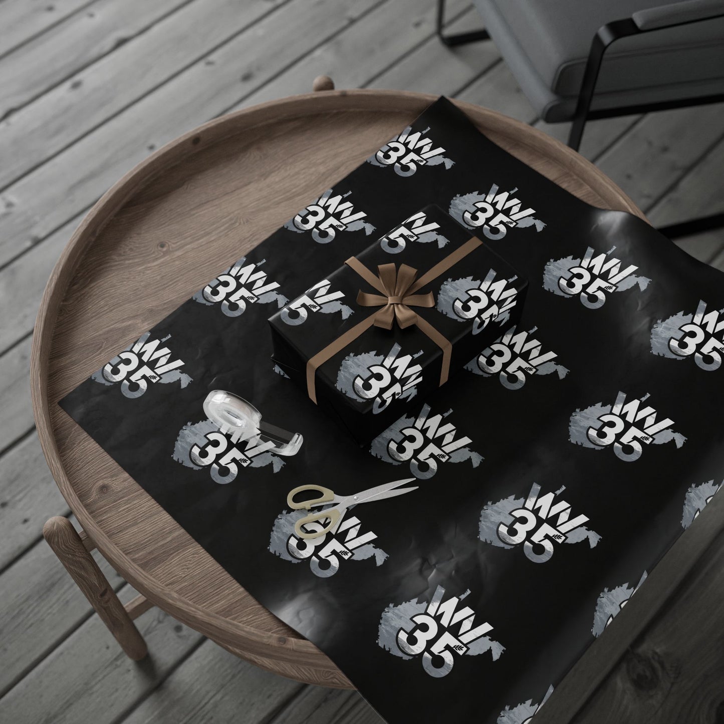 Bold Black Wrapping Paper | Unique Gift Wrap, Birthday, Celebration, Party Supplies, Holiday Packaging