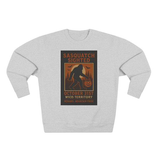 Sasquatch Sighting Sweatshirt, Unisex Crewneck, Halloween Clothing, Cozy Fall Apparel, Funny Gift for Outdoor Lovers, Unique Monster Sweater