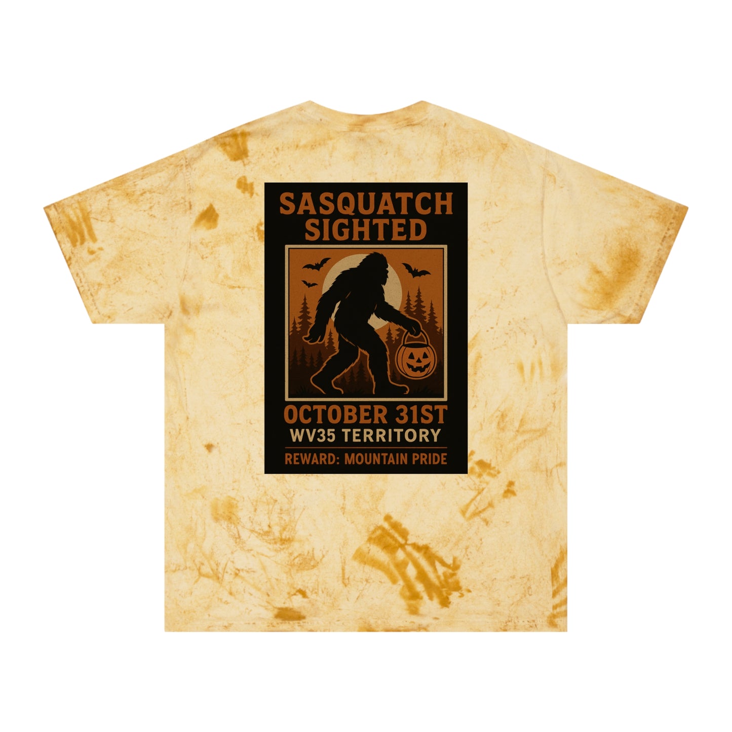 Sasquatch Color Blast T-Shirt, Unisex Graphic Tee, Adventure Shirt, Halloween Gift, Outdoor Wear, Unique Apparel