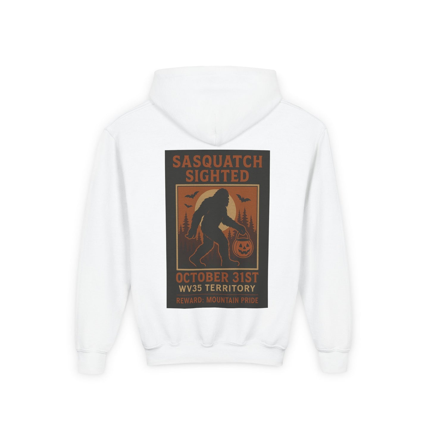 Sasquatch Halloween Hoodie, Youth Sweatshirt, Fall Fashion, Spooky Gift, Outdoor Adventure Apparel, Kids Halloween Costume
