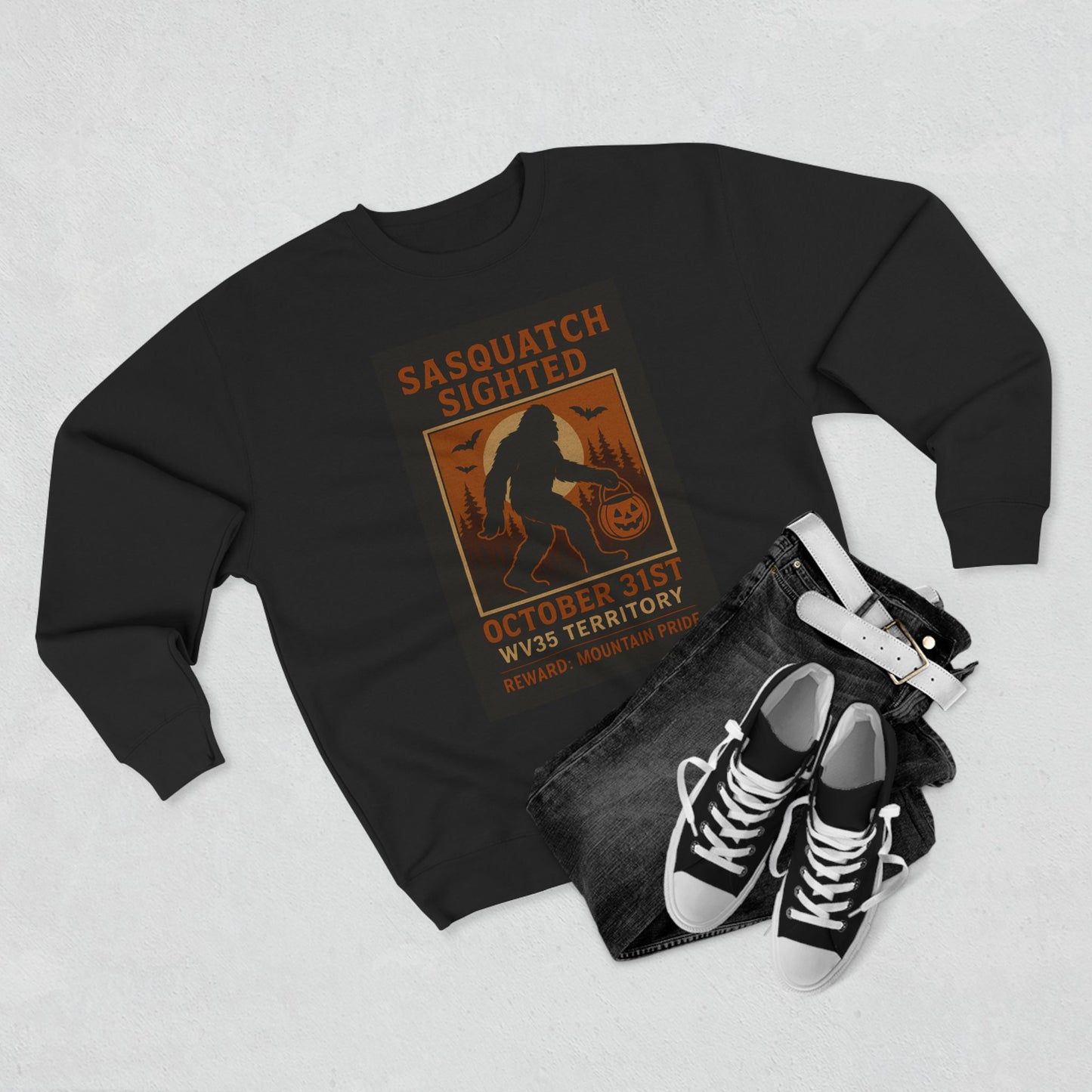 Sasquatch Sighting Sweatshirt, Unisex Crewneck, Halloween Clothing, Cozy Fall Apparel, Funny Gift for Outdoor Lovers, Unique Monster Sweater